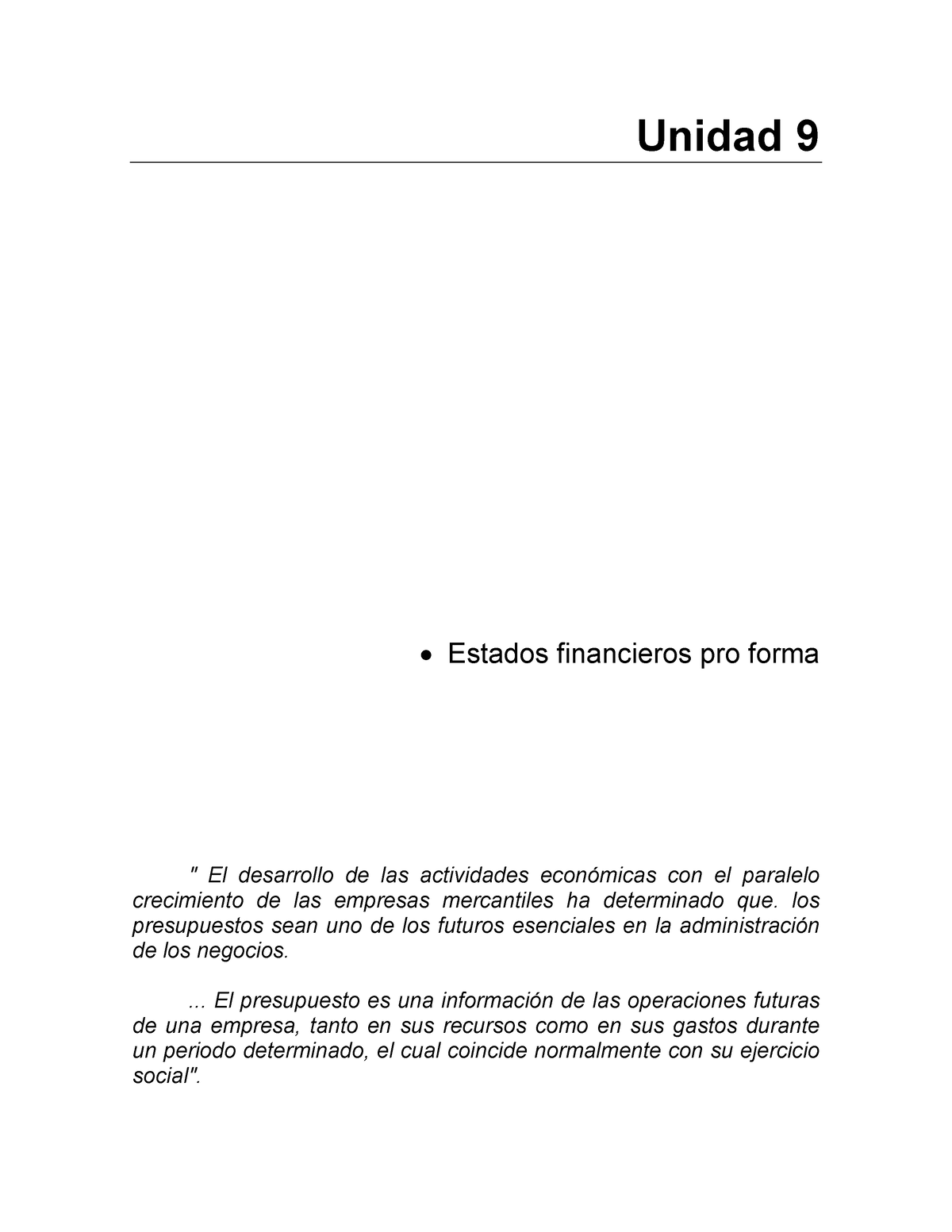 Pag 1 A La 12 Semana 6 Pdf Estados Financieros Proforma - Unidad 9 ...