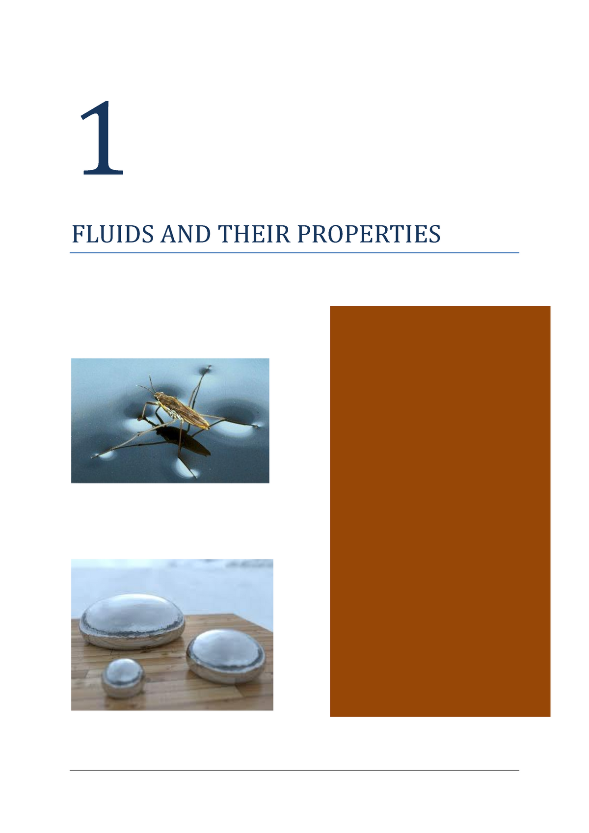 E-Notes PDF OF Fluid Mechanics - 1 FLUIDS AND THEIR PROPERTIES Fluids ...