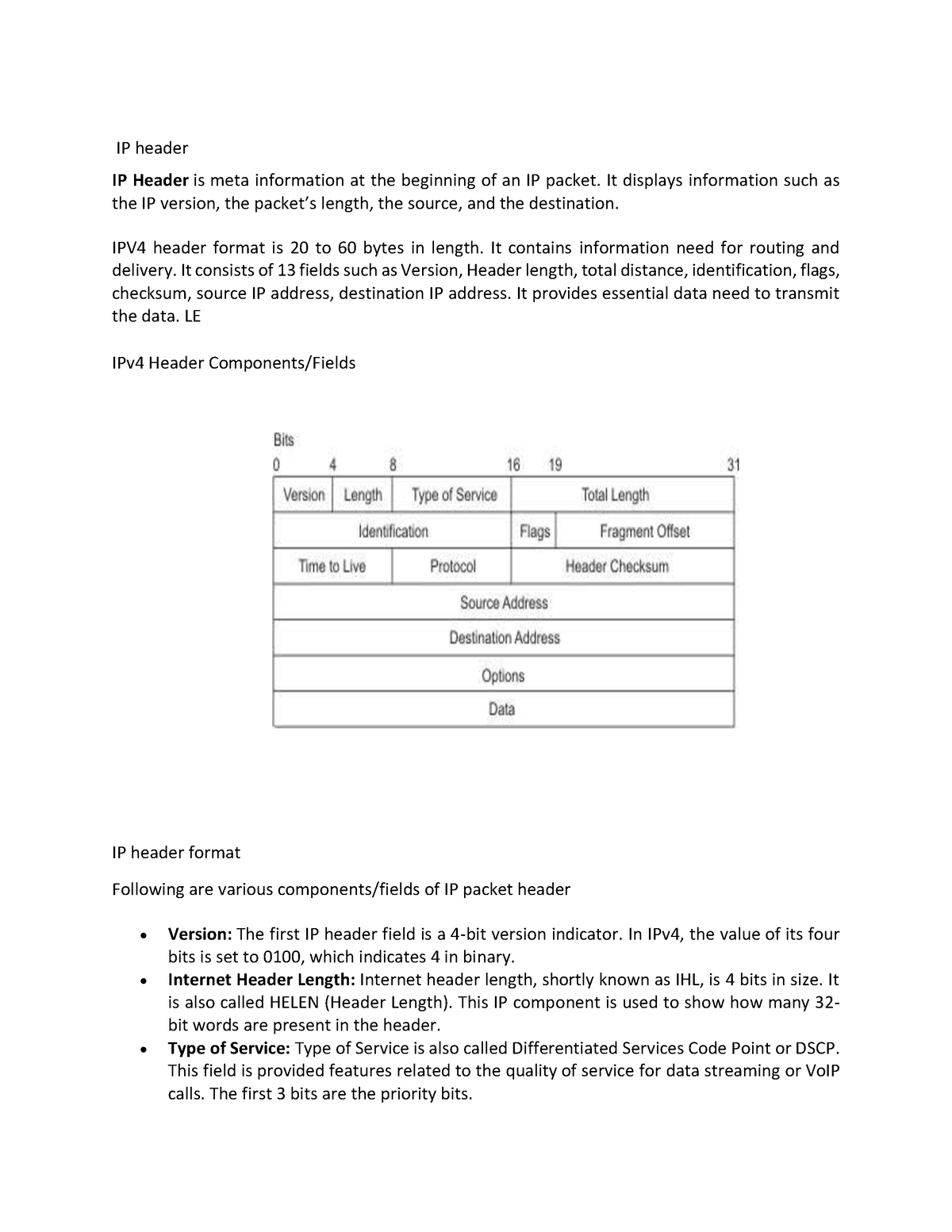 Ip Header Format IP Header IP Header Is Meta Information At The   Thumb 1200 1553 