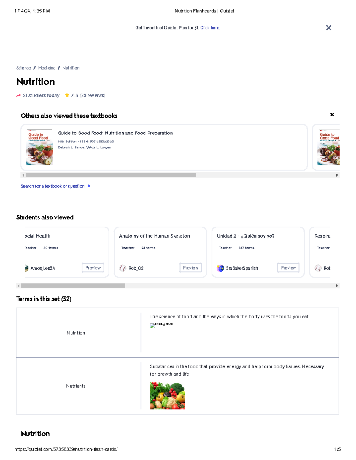 Quizlet Nutrition Exam 1 - i9pcsse
