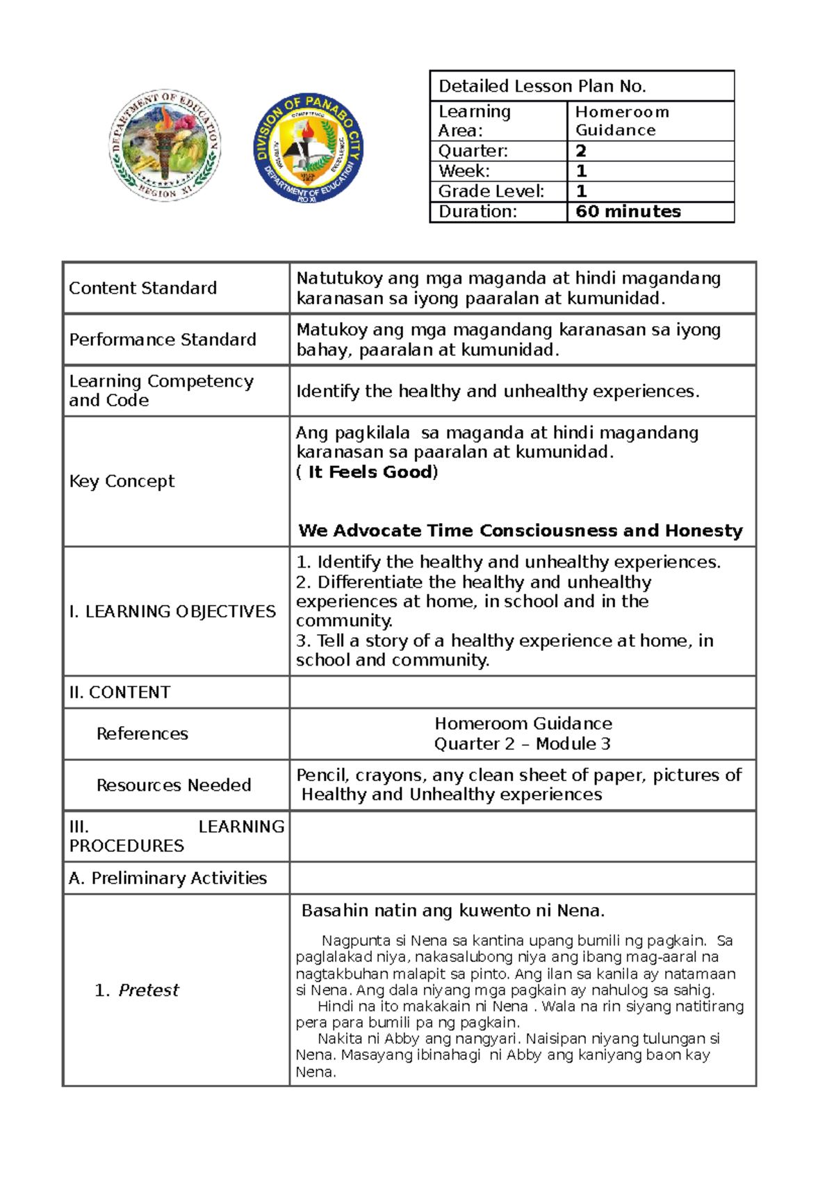 Lesson Plan Grade 5 Quarter 3