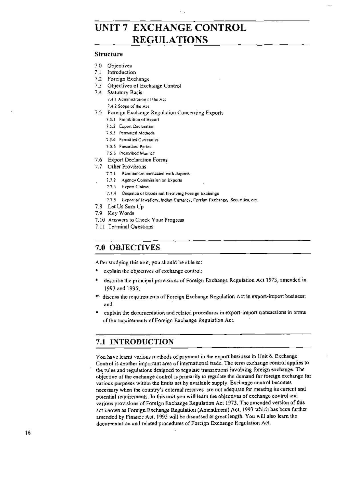 Export Procedure and Documentation. Unit 2: Terms of payment & Export ...