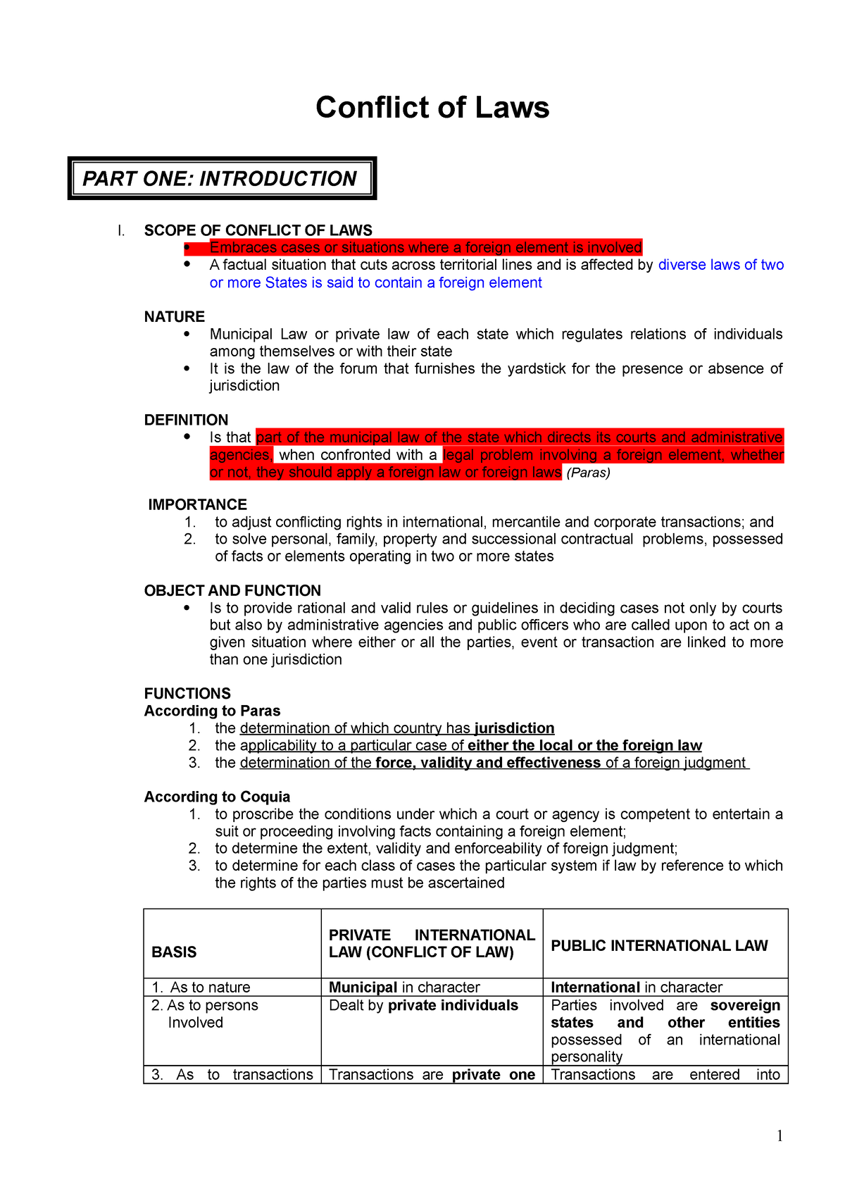 conflict-of-laws-outline