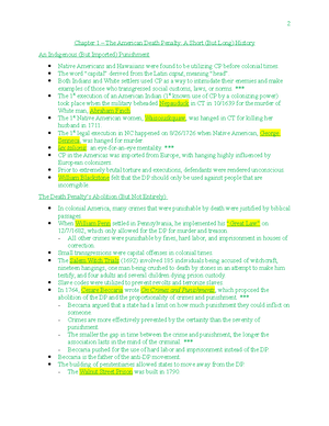 Chapter 34 Notes - Chapter 34 – Capital Punishment and Victims’ and ...