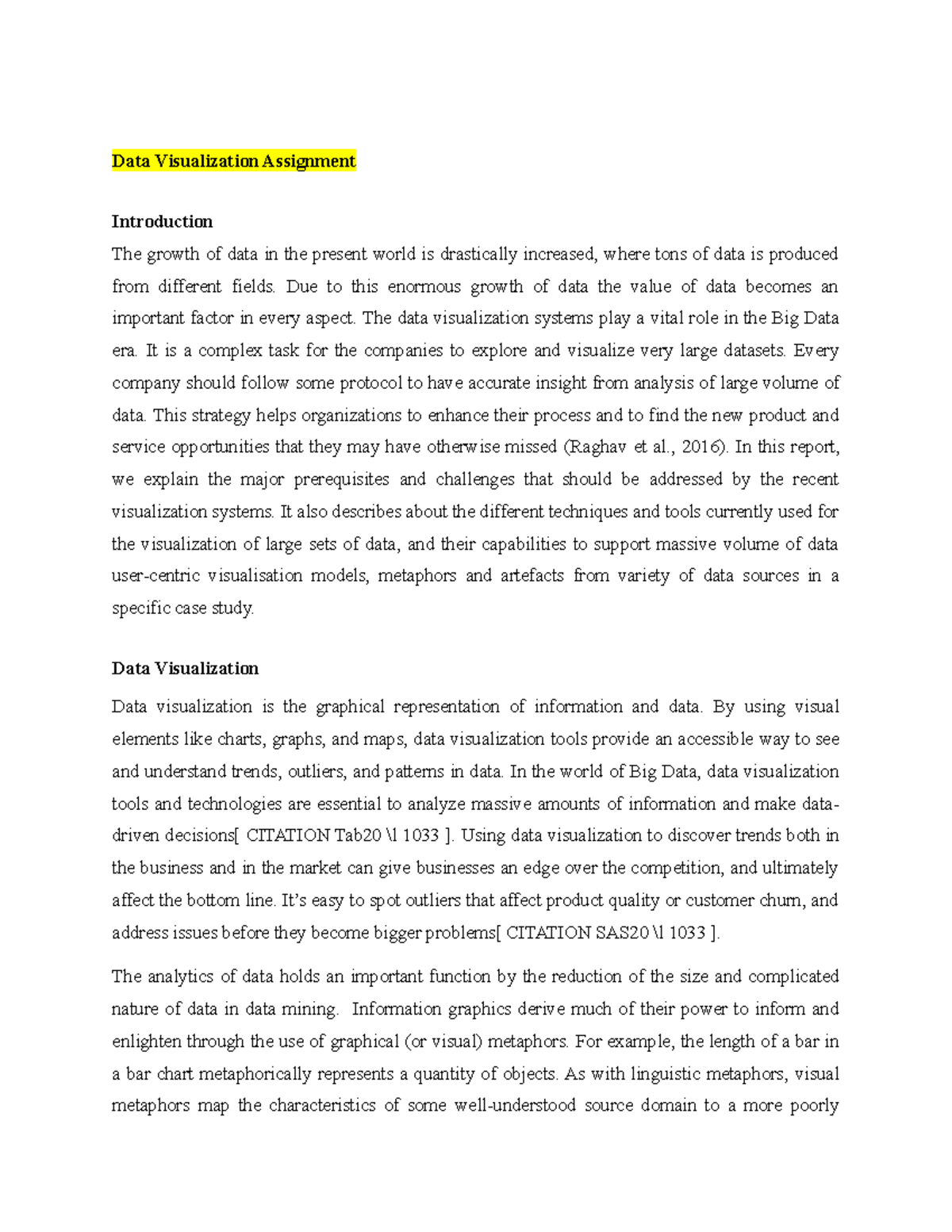 Data visualization 2200 - Data Visualization Assignment Introduction ...