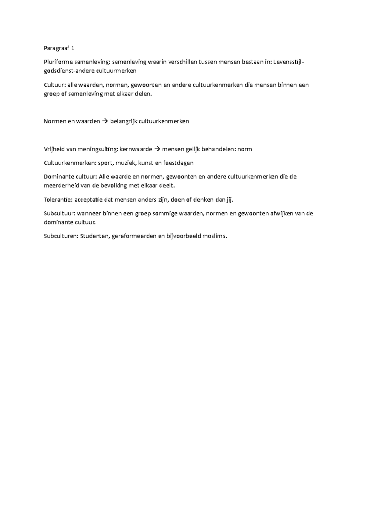 Maatschappijleer Sv H4 - Paragraaf 1 Pluriforme Samenleving ...