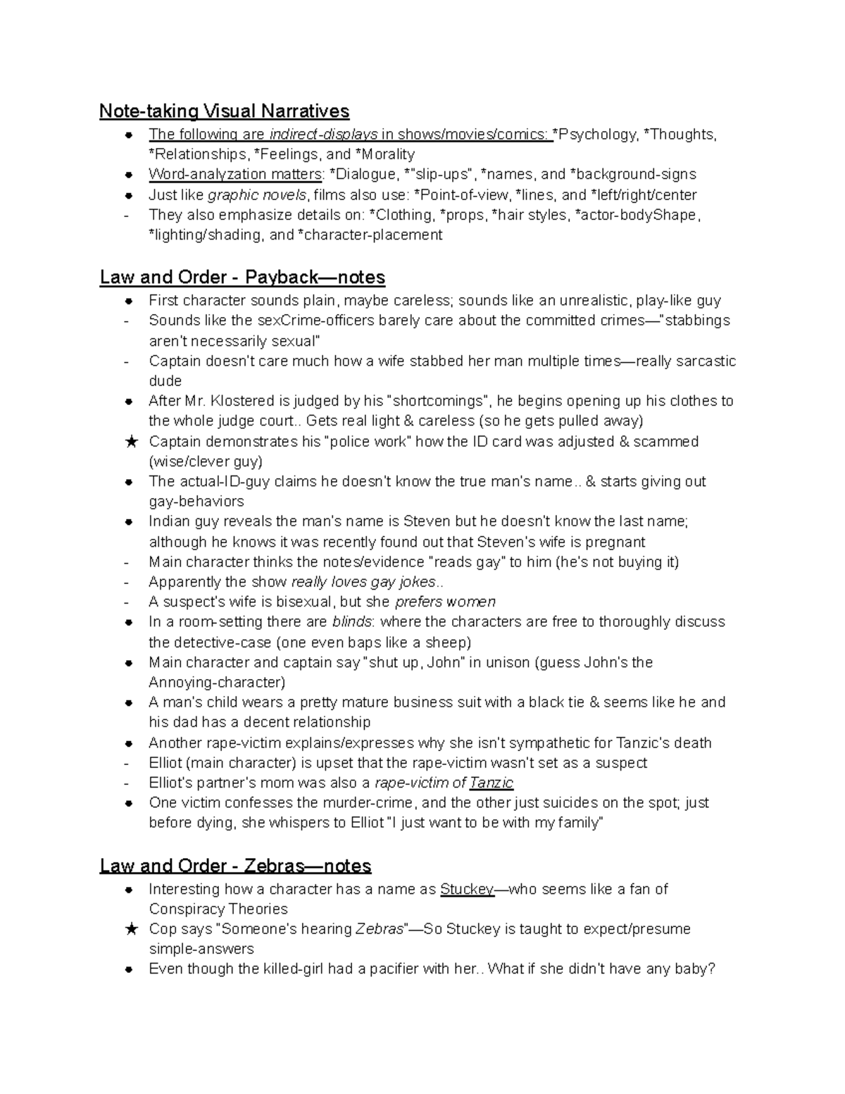 Day7 Lec Notes - Note-taking Visual Narratives The following are ...