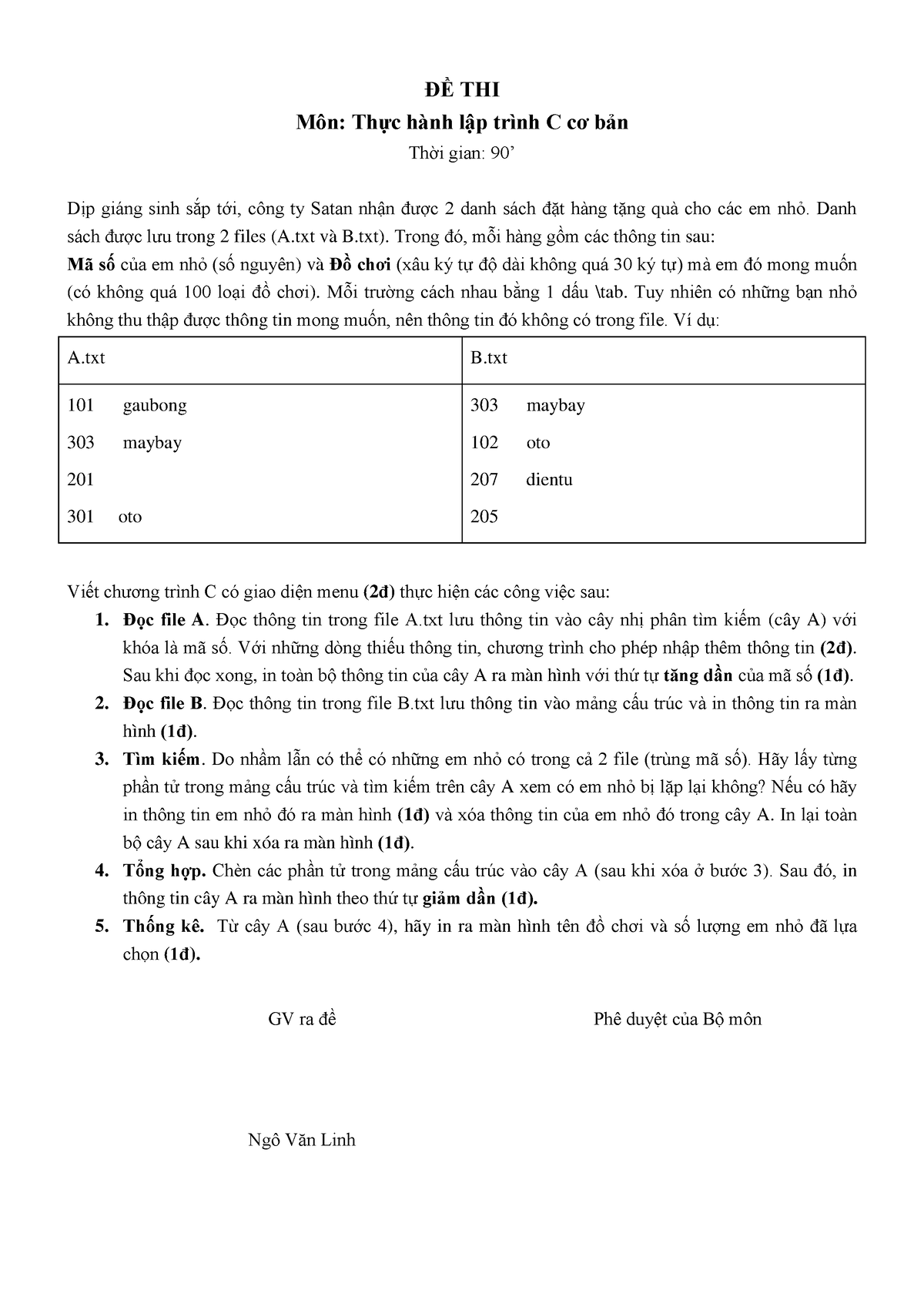 De Thi 2015 - Abcdfngh - ĐỀ THI Môn: Thực Hành Lập Trình C Cơ Bản Thời ...