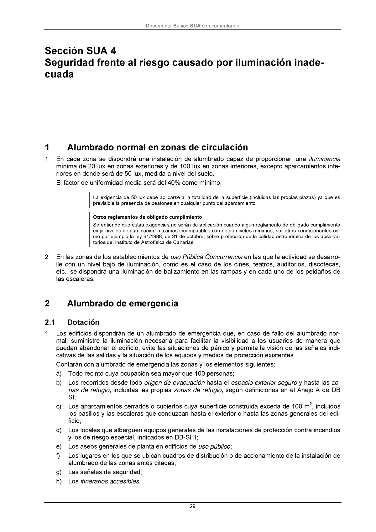 CTE-DB SU-4 Alumbrado Emergencia - Documento B·sico SUA Con Comentarios ...