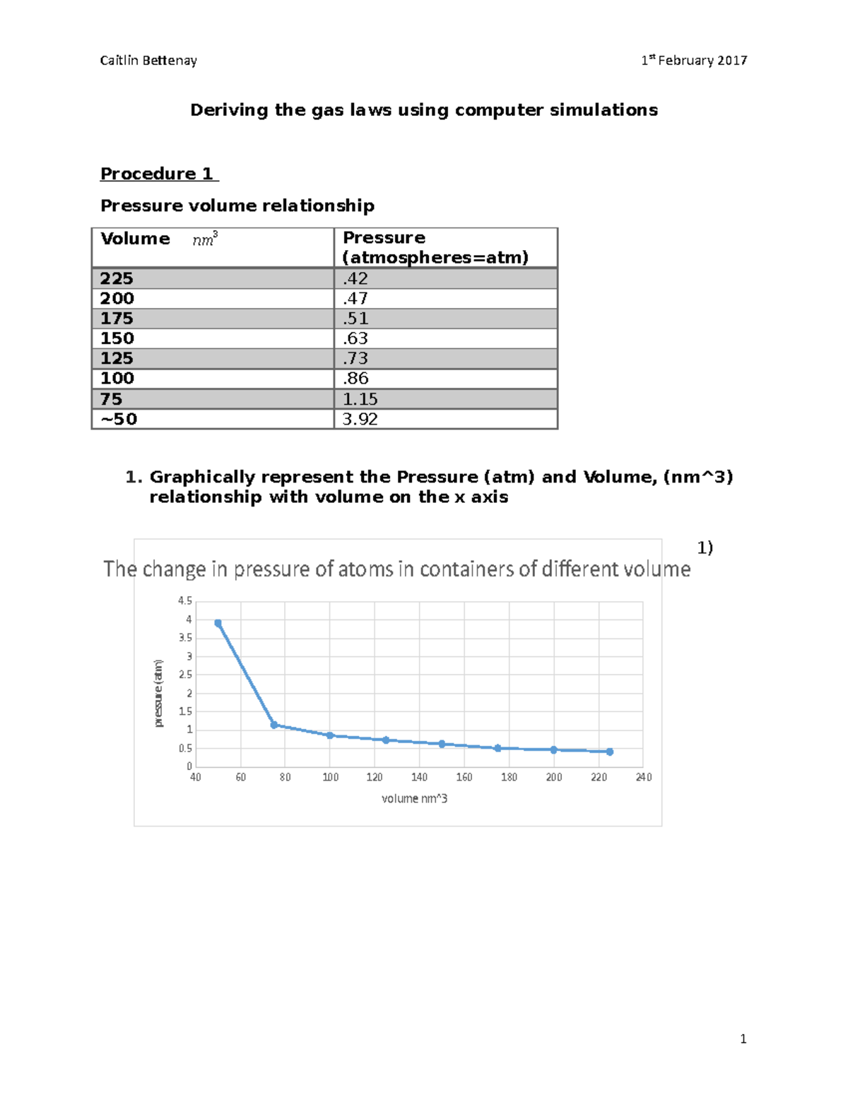 Gas Laws Online Lab 1st February 2017 Caitlin Bettenay Deriving The Gas Laws Using Computer Studocu