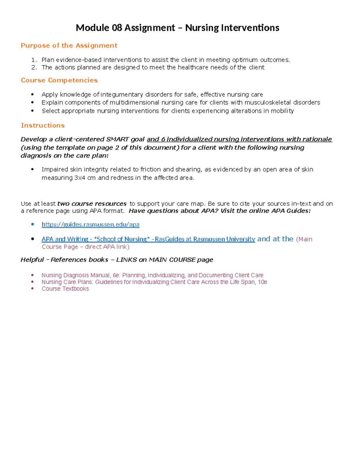 MDC1 MOD 8 - module 8 MDC1 nursing care plan - Module 08 Assignment ...