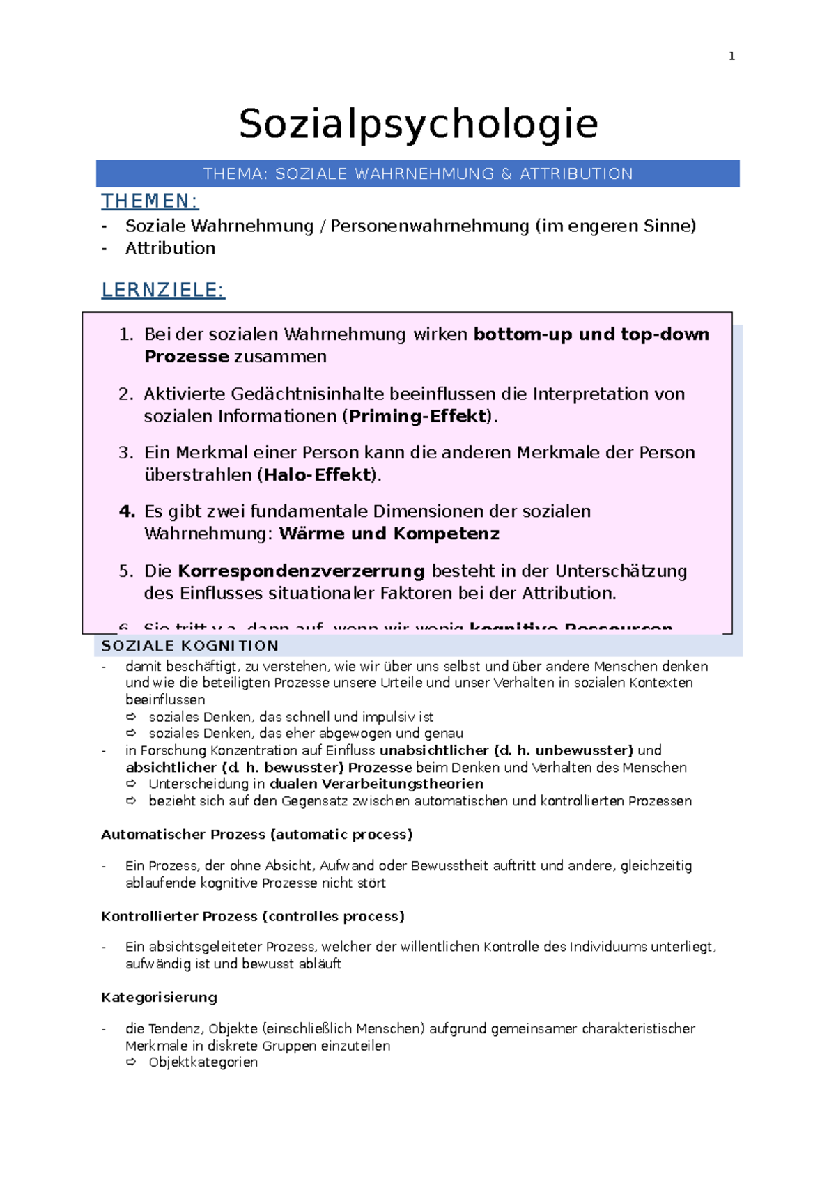 Hypothesentheorie Der Sozialen Wahrnehmung 4 Soziale Wahrnehmung - Wintersemester 2020 - Sozialpsychologie THEMA