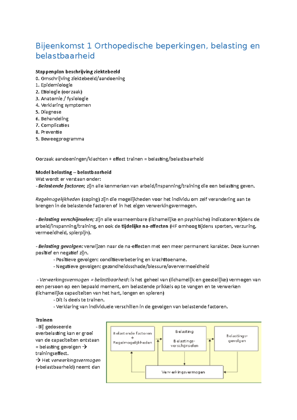 Bijeenkomsten Orthopedische Beperkingen - Bijeenkomst 1 Orthopedische ...