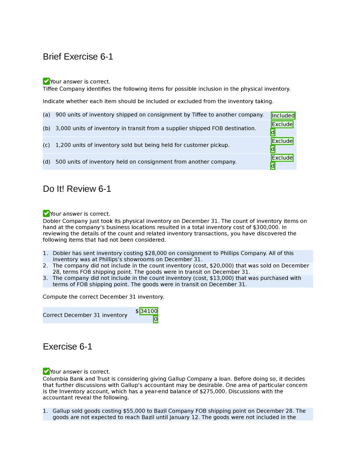 Docx Esssay Brief Exercise 6 Your Answer Is Correct Tiffee Company Identifies The 2280