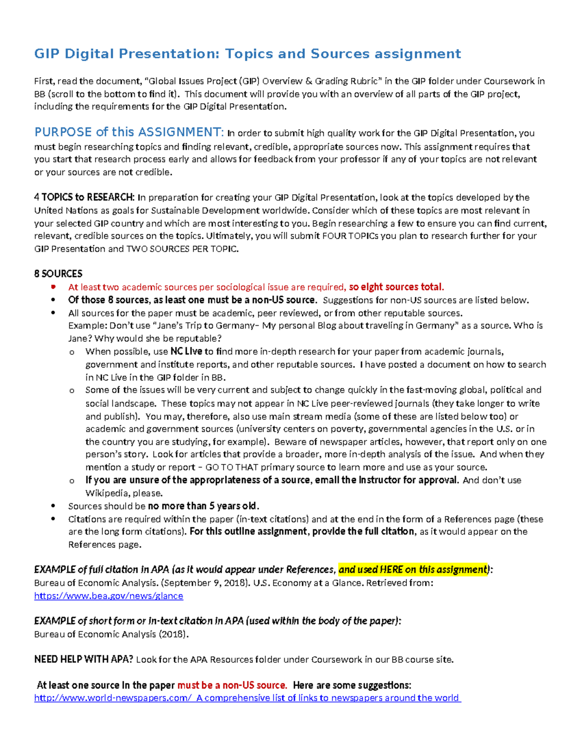 GIP Topics & Sources Assignment Instructions - GIP Digital Presentation ...
