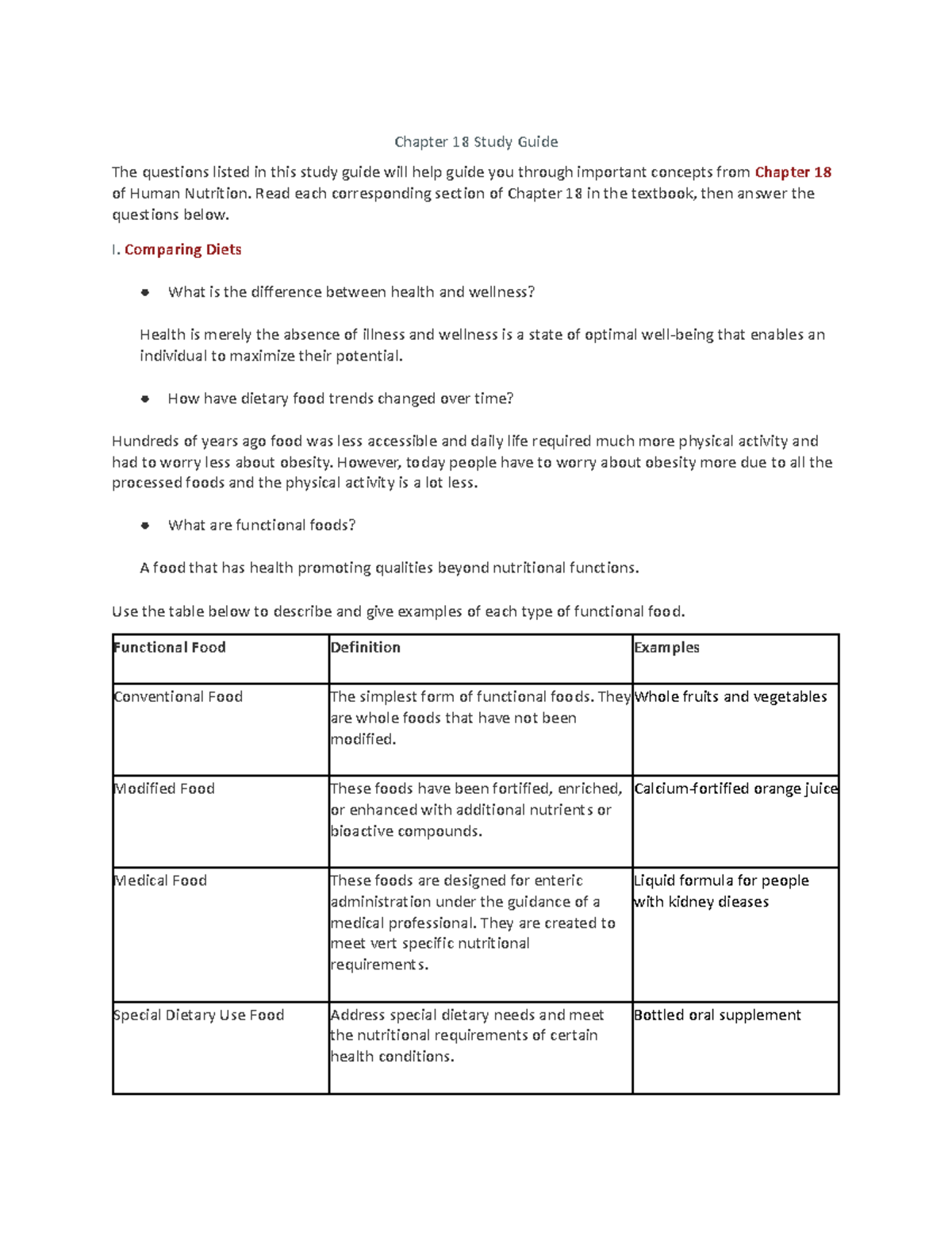 Chapter 18 Study Guide - Chapter 18 Study Guide The questions listed in ...