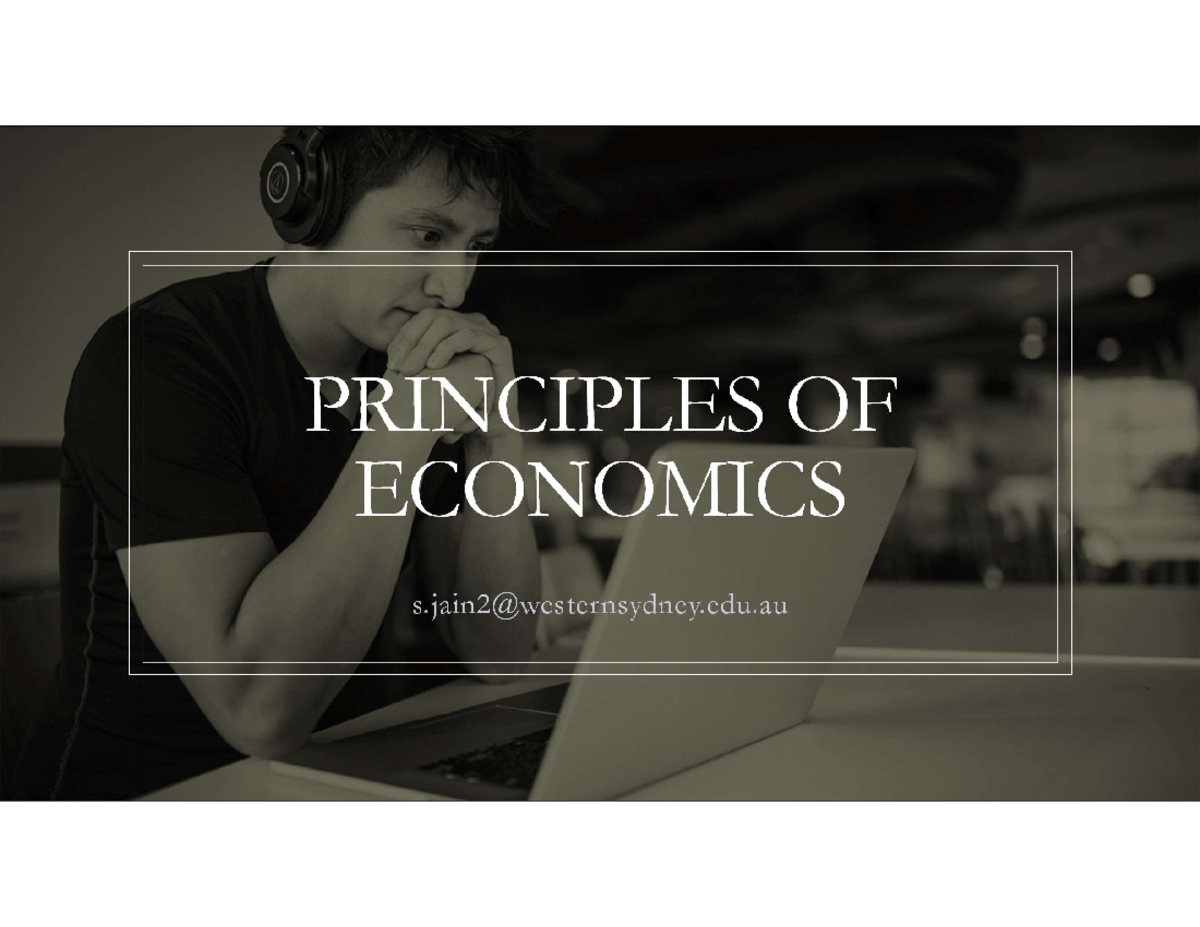 Revision Week - PRINCIPLES OF ECONOMICS ####### S@westernsydney.edu ...