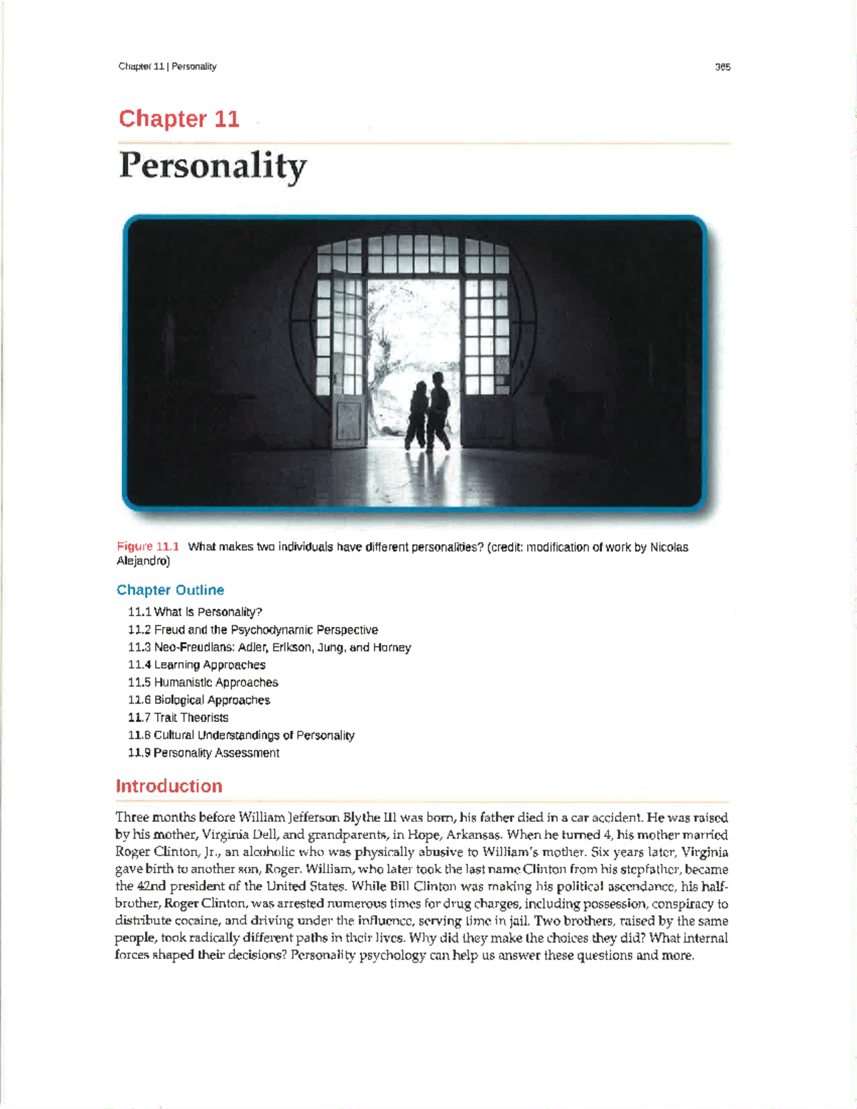 Chapter 11 - Textbook Pages - Chapter 11 Personality 365 Chapter 11 ...