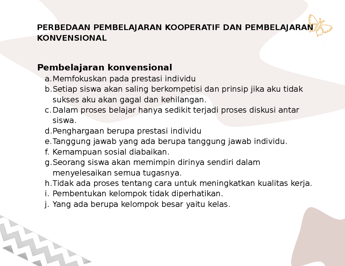 Perbedaan Pembelajaran Konvensional Dengan Kooperatif - PERBEDAAN ...