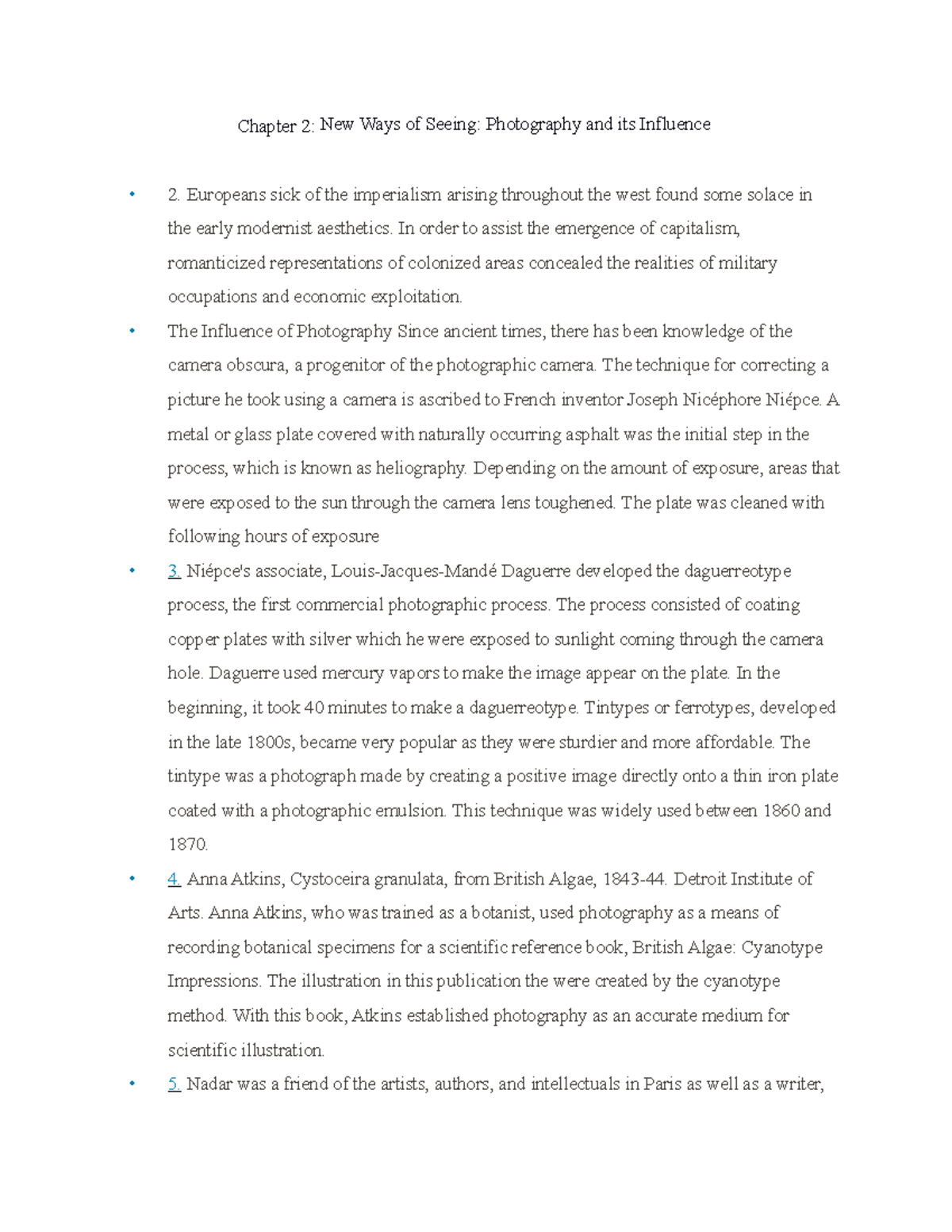 History of modern art chapter 2 notes - Chapter 2: New Ways of Seeing ...