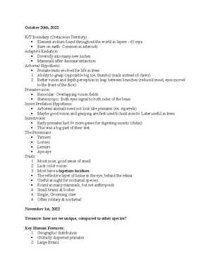 Intro to Biological Anthropology Unit 1 Study Guide - ANTH105 Unit 1 ...