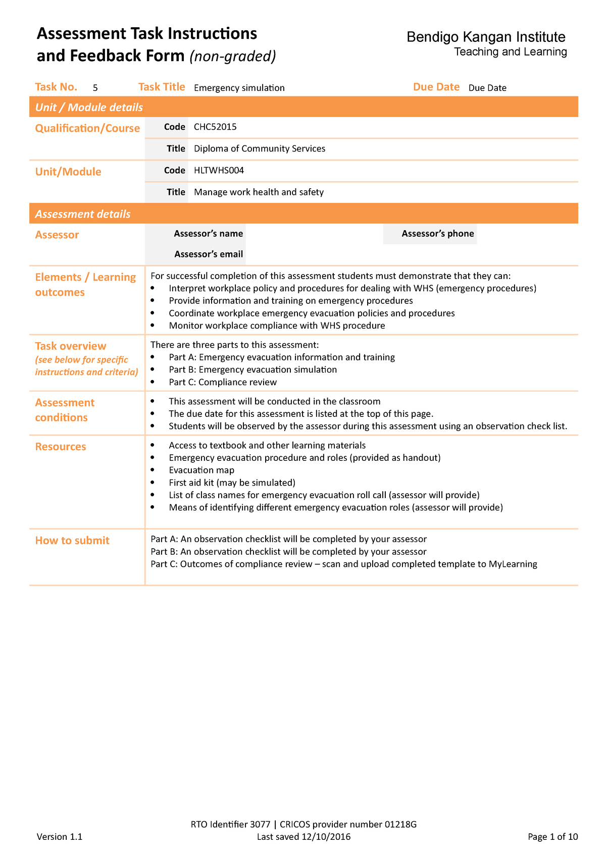 Hltwhs 004 AT5 SA final v2 - Assessment Task Instructions and Feedback ...