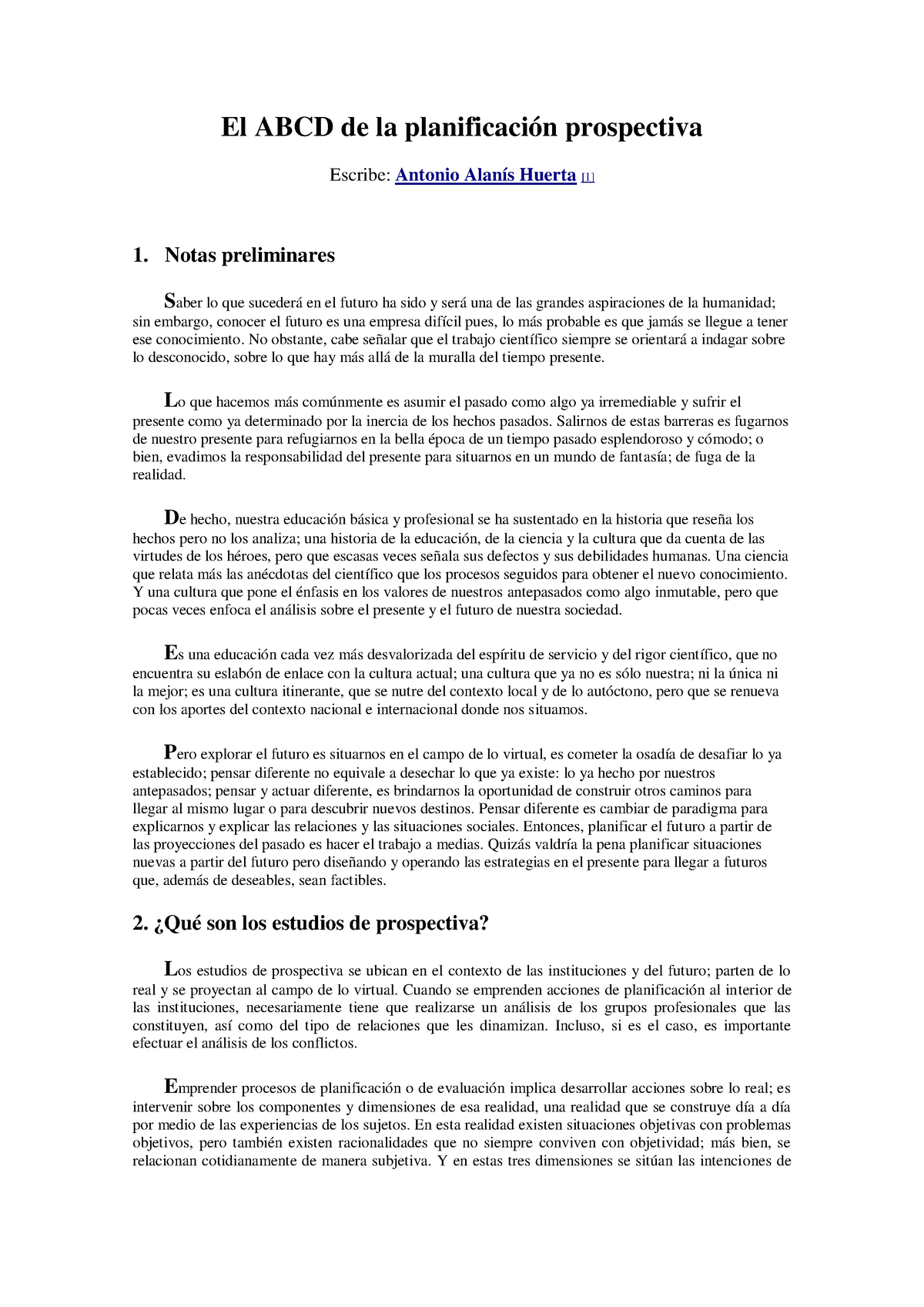 El ABCD De La Planificaci N Prospectiva - El ABCD De La Planificación ...