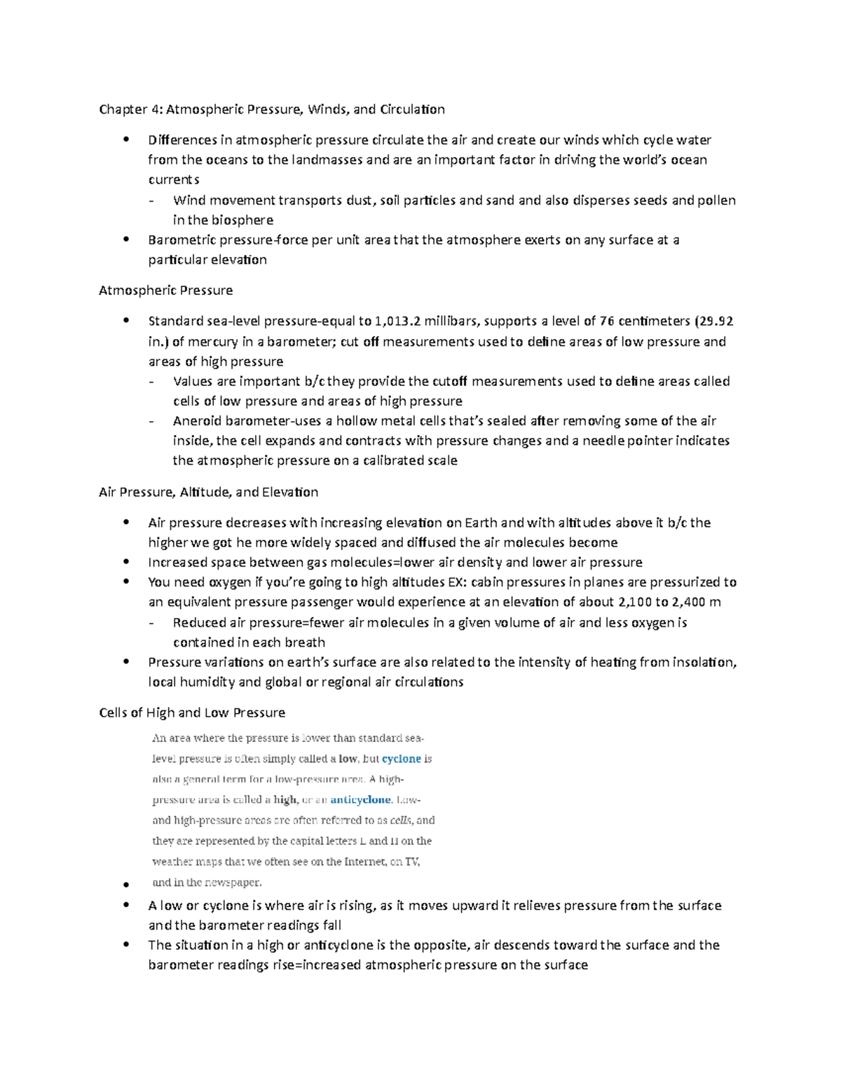 Week 4 notes - Duane Nellis GEOG 1100 - Fundamentals of Physical ...
