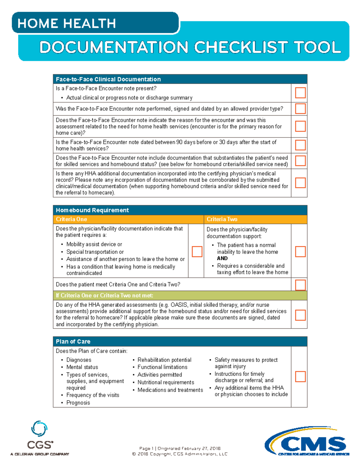 Lee-HH-3 - A documentation checklist for Home health clinical ...