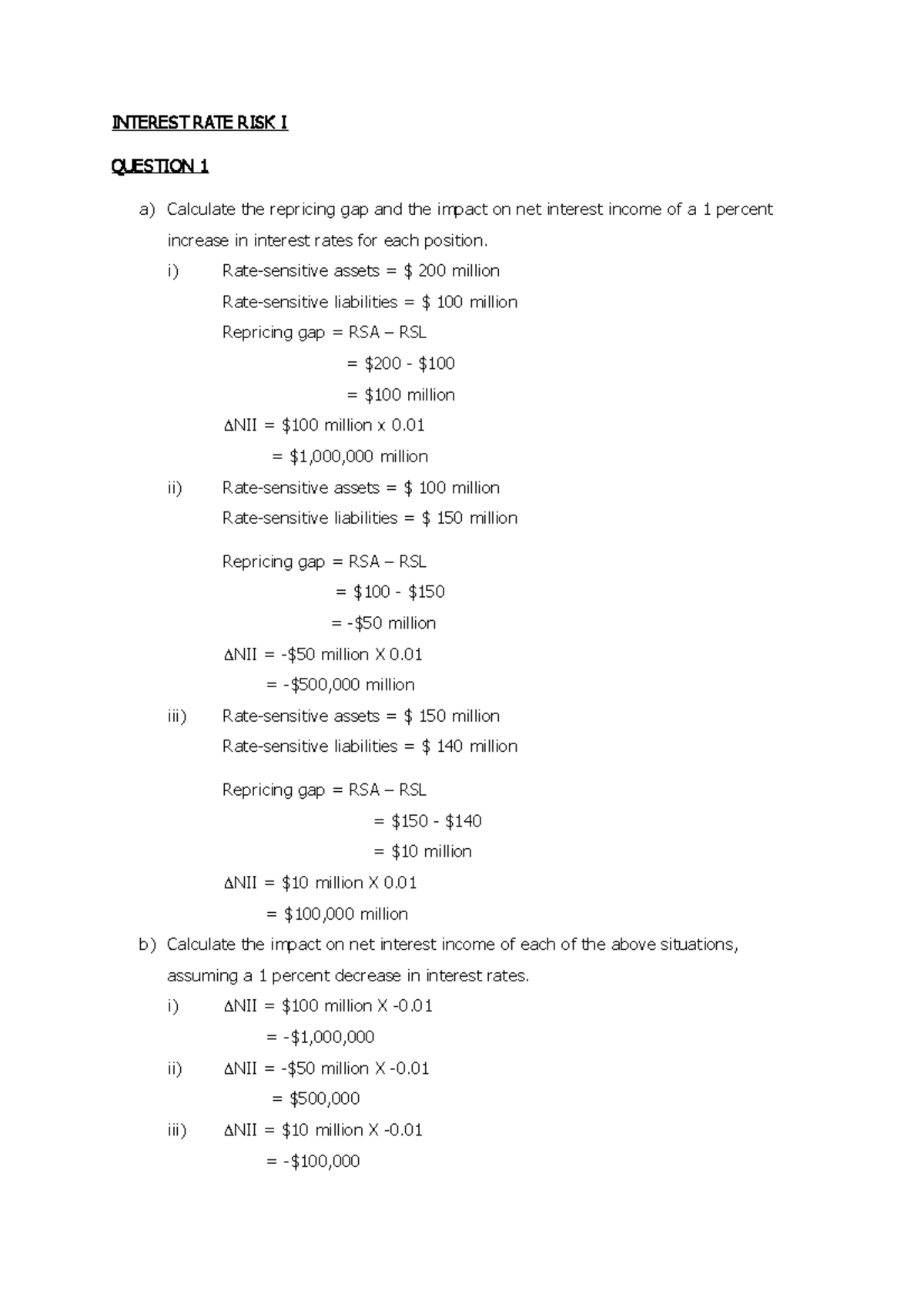 interest-rate-risk-1-answer-interest-rate-risk-i-question-1-a