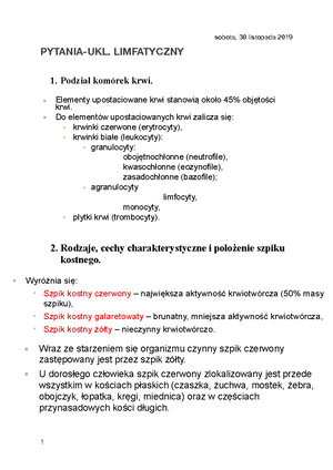 Anatomia Egzamin - Anatomia Kościec 1ń Po Kolei Kości Kończyny ...