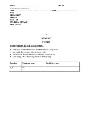 2012-KCSE- Biology- Paper-1 - Copy - Freshman English - Studocu