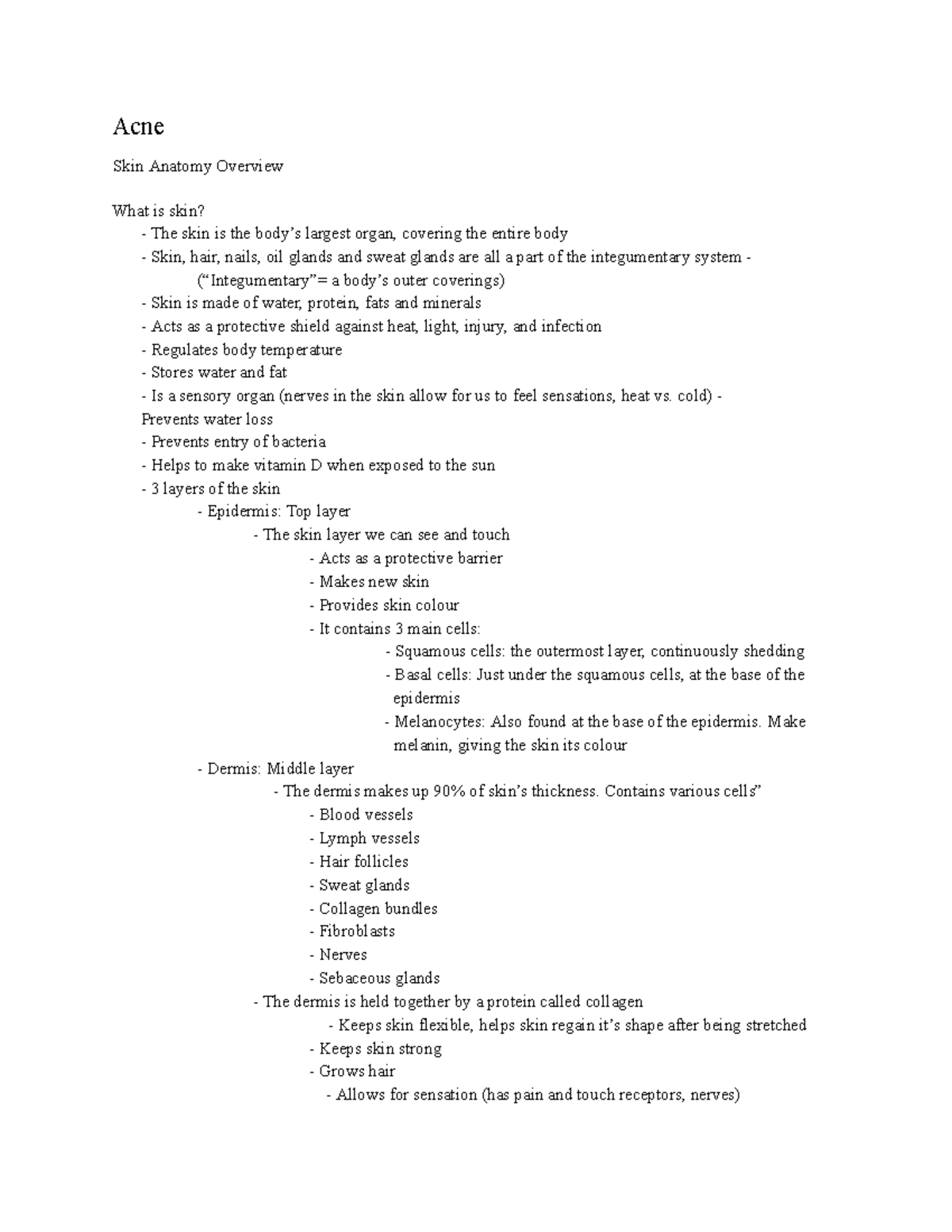 Heal Dermatology Lecture Acne Skin Anatomy Overview What Is Skin