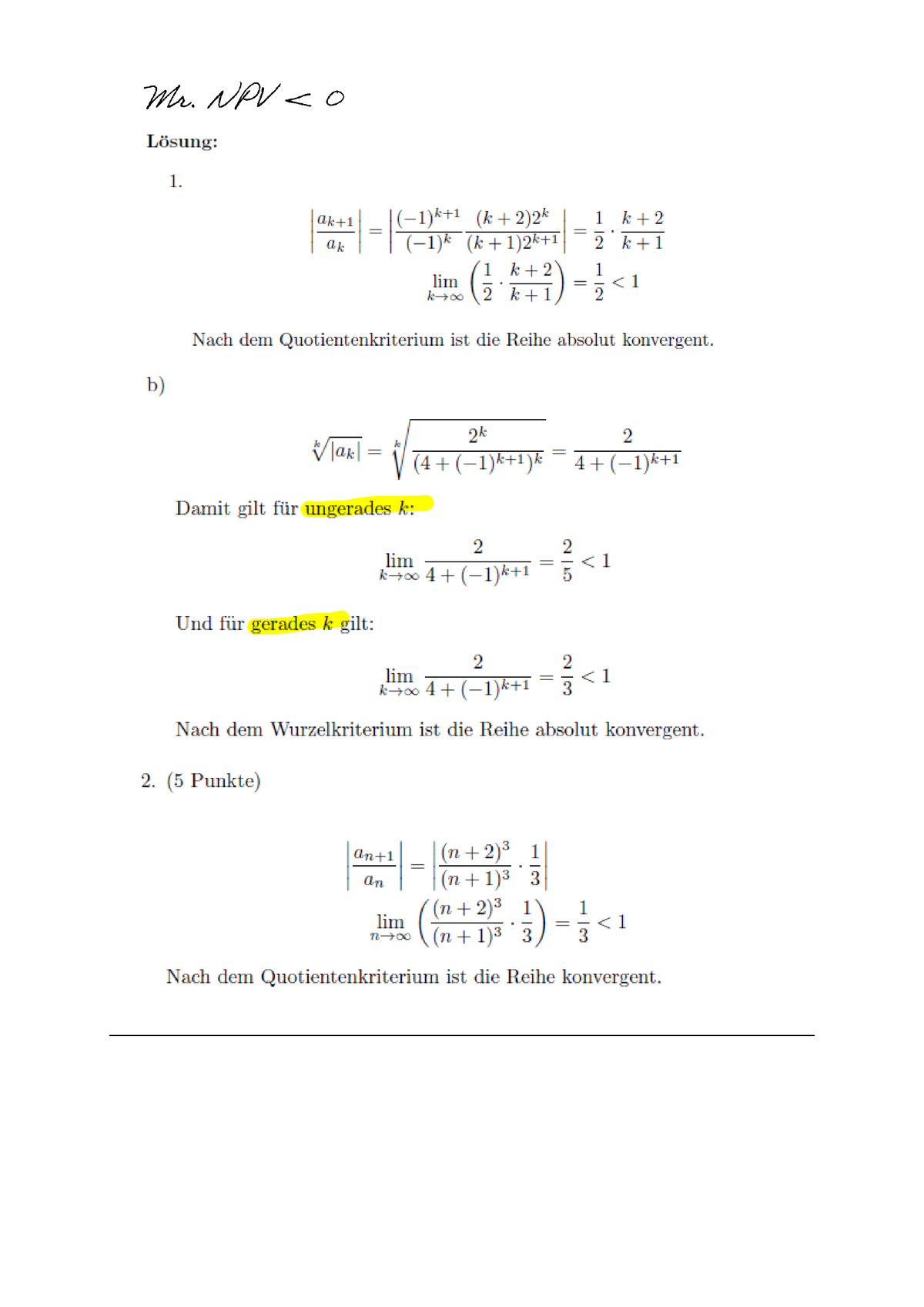 Aufgabensammlung Zur Klausurvorbereitung Lösung - Mathematik - Studocu