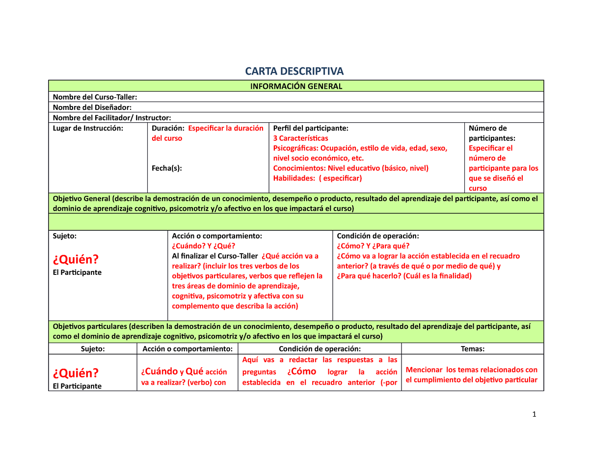 Carta+descriptiva+(editable) - CARTA DESCRIPTIVA INFORMACIÓN GENERAL ...