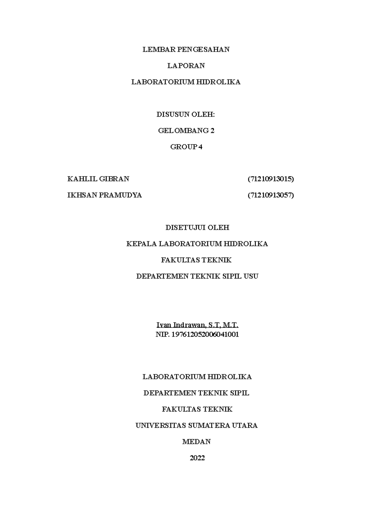 00 Lembar Pengesahan - For download - LEMBAR PENGESAHAN LAPORAN ...