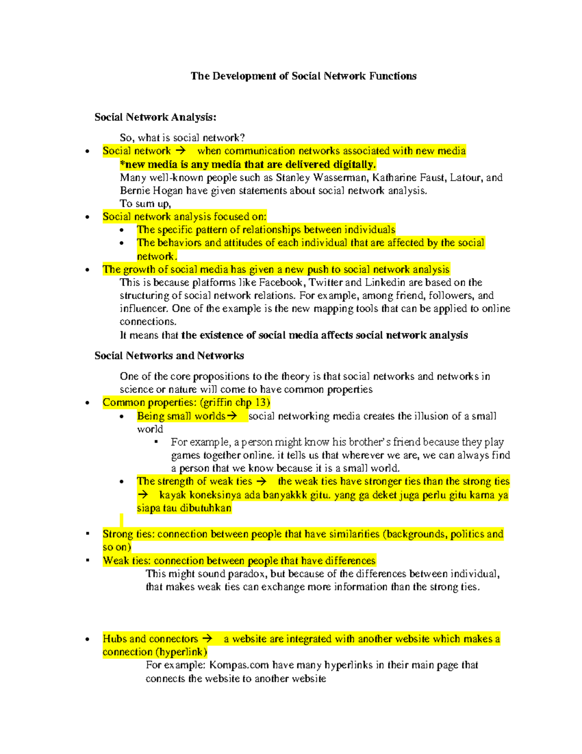 New Media by Terry Flew - The Development of Social Network Functions ...