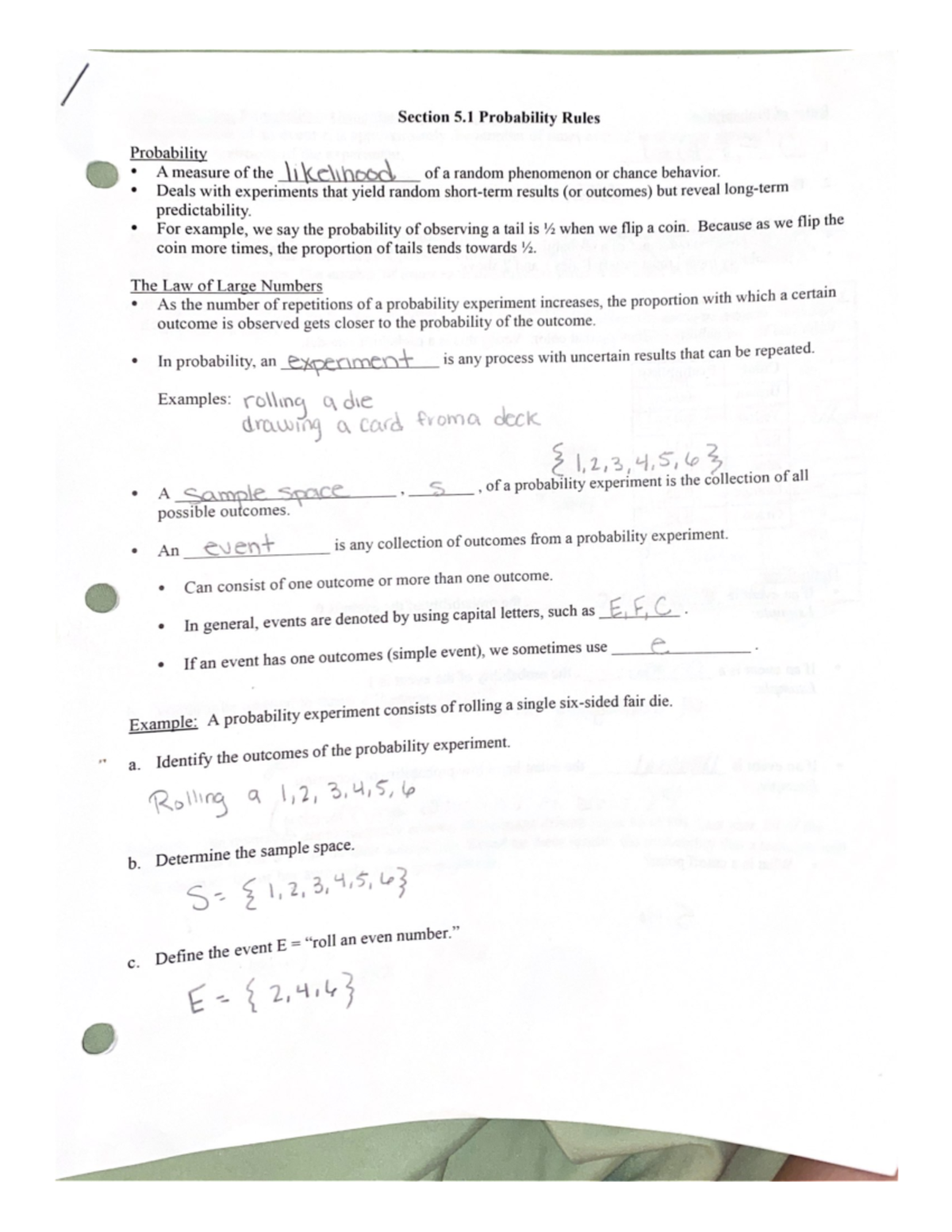 Chapter 5 Notes- Probability - BUS 205 - Studocu