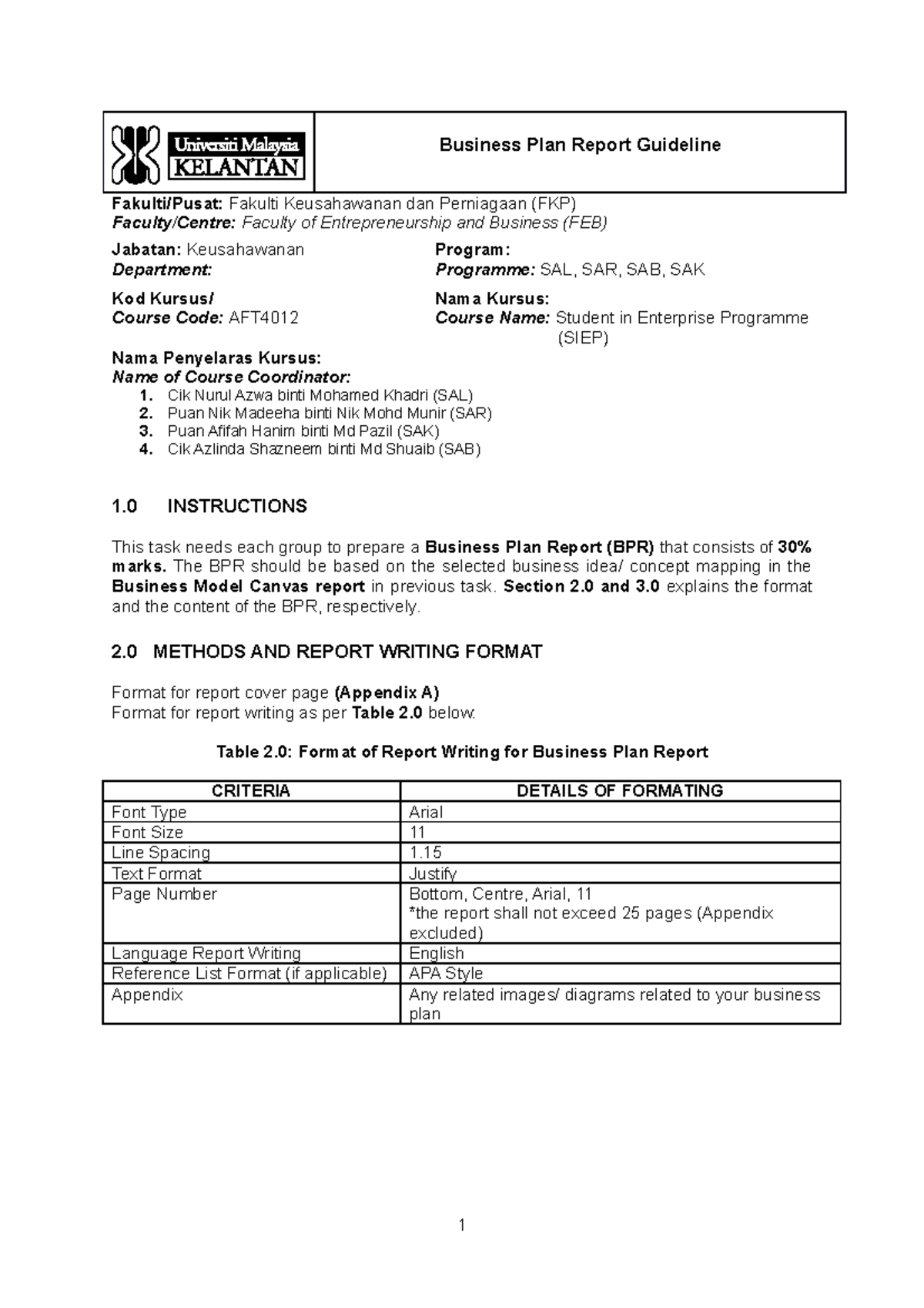 E Guideline BPR (SIEP) - Business Implementation Cost Schedule ...