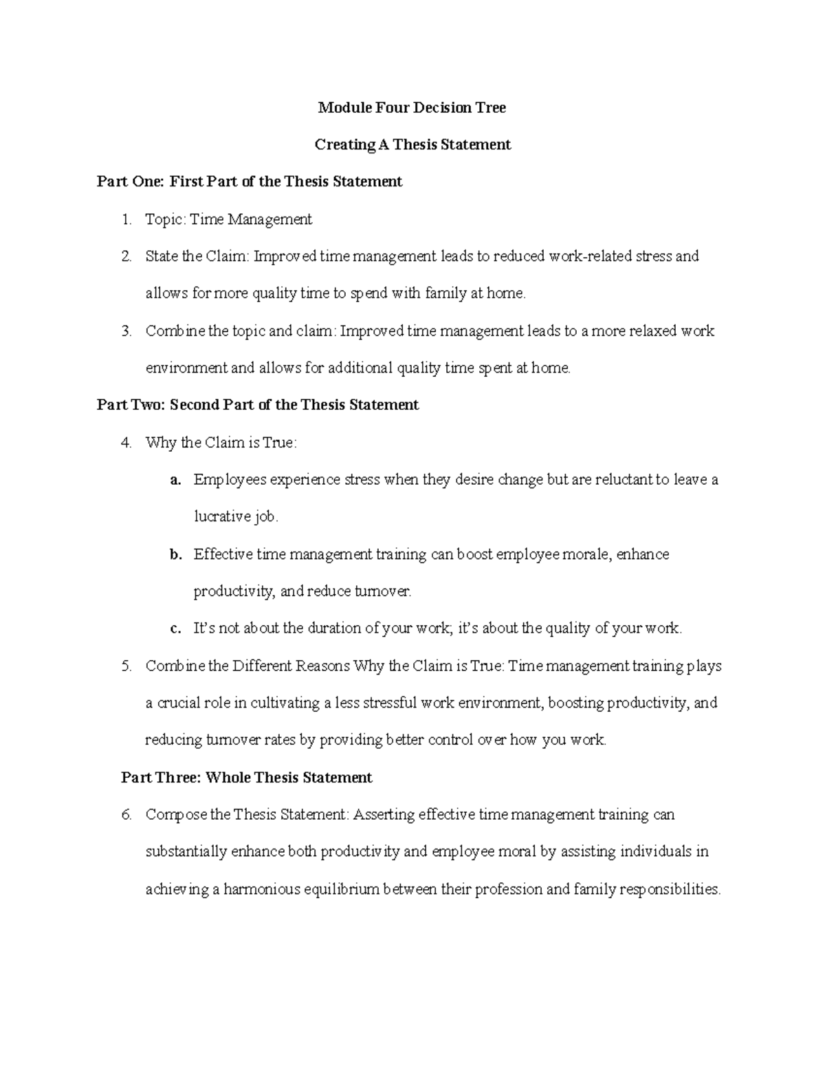 Module Four Decision Tree - Module Four Decision Tree Creating A Thesis ...