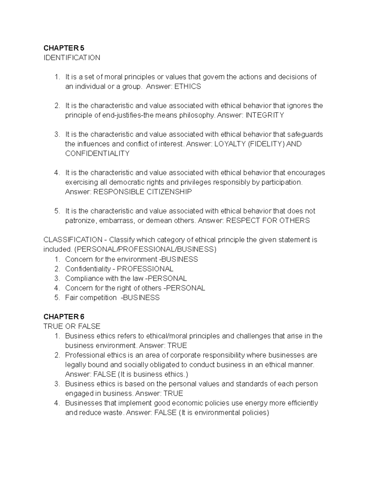 ACC 112 QUIZ Chapter 56 - QUIZ 2 - CHAPTER 5 IDENTIFICATION It is a set ...