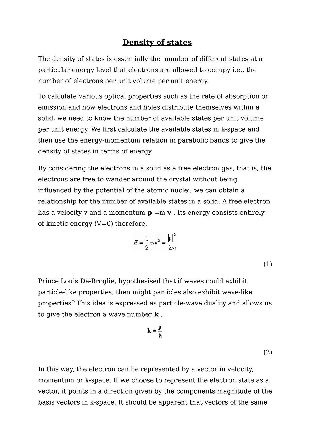 Density Of States - It's Tutorial Work - Density Of States The Density ...