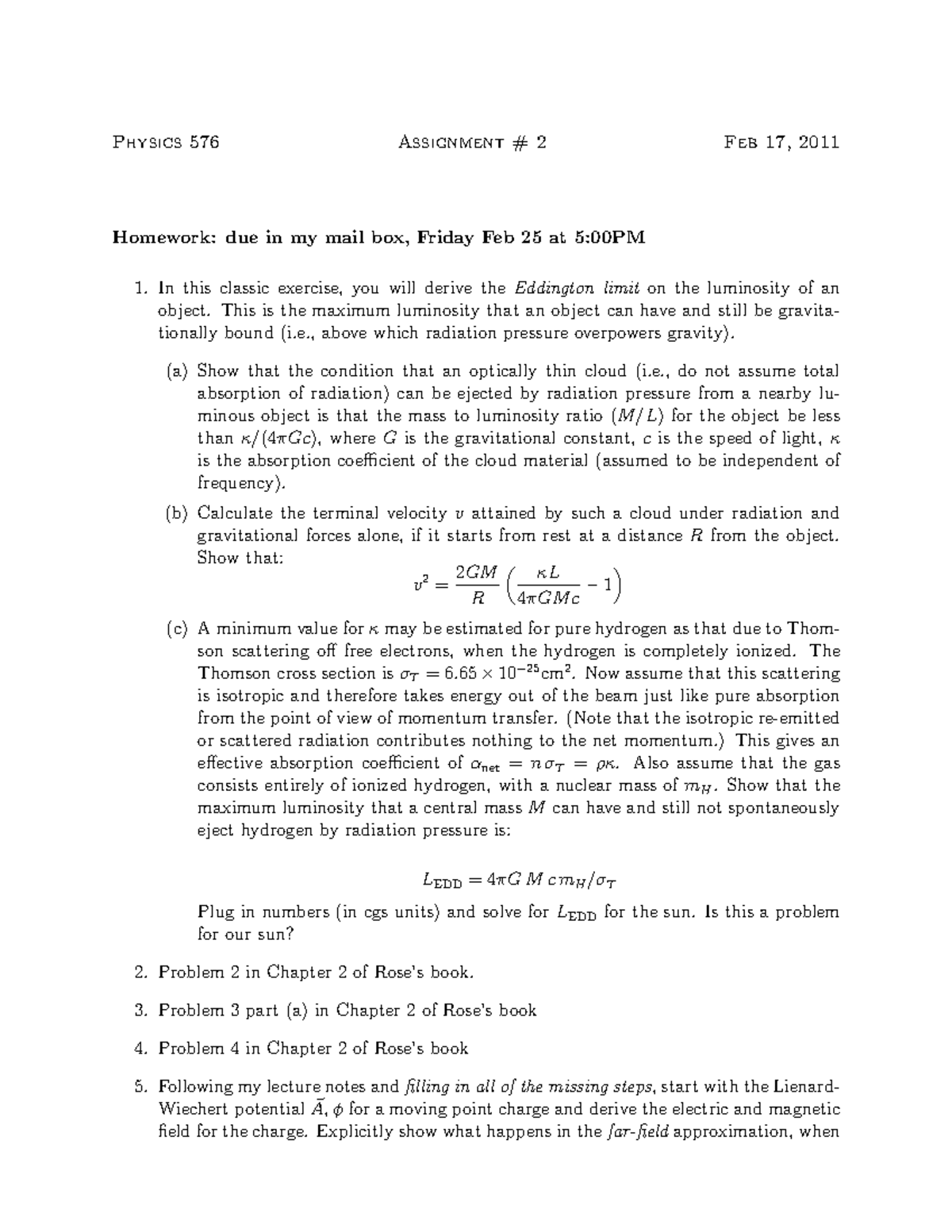 physics assignment 7 week