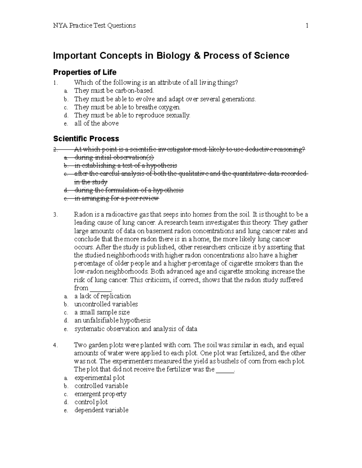 set-1-review-questions-important-concepts-in-biology-process-of