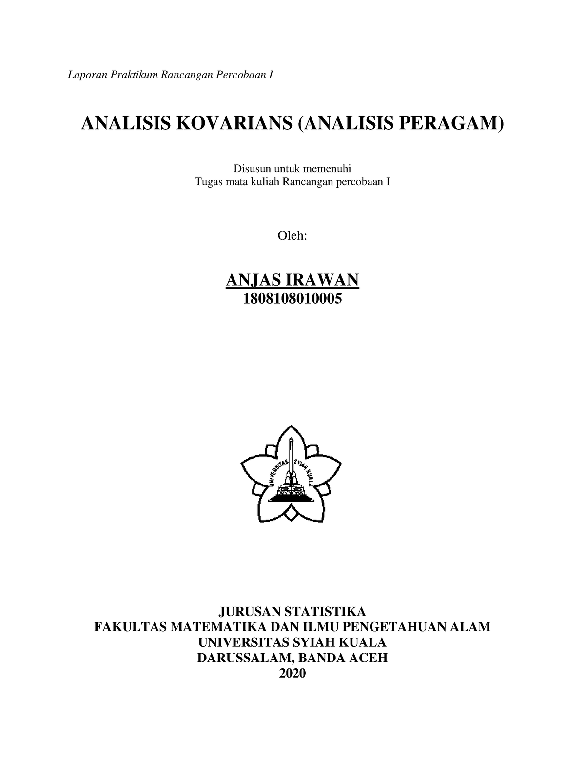 Rancangan Percobaan I Laporan 7 Praktikum - Laporan Praktikum Rancangan ...