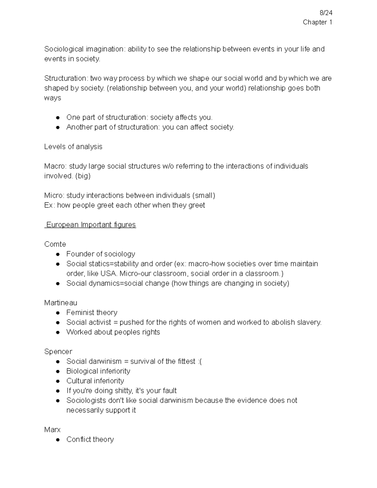 a sociology experiment chapter 1