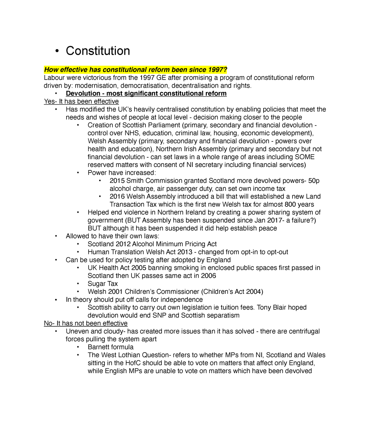 constitutional reform essay