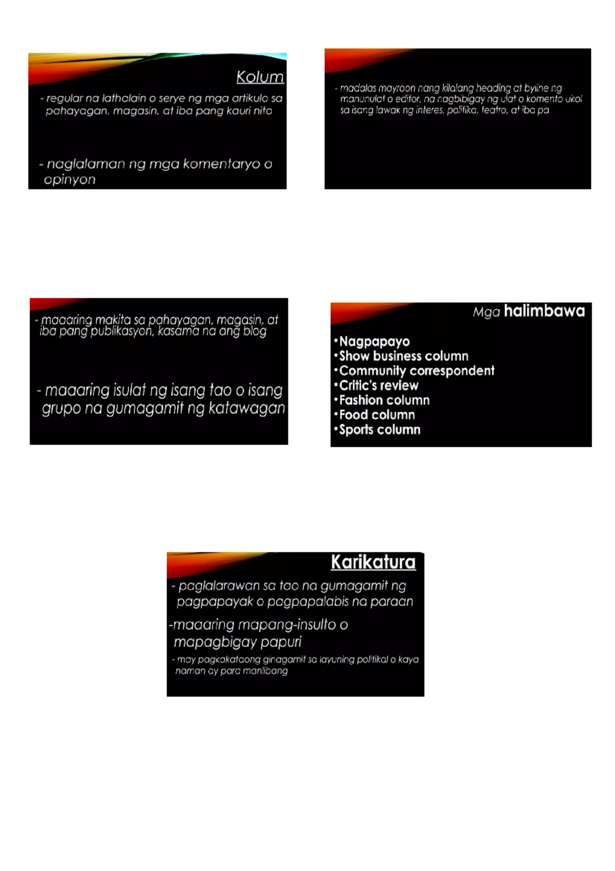 Column writing English Studocu