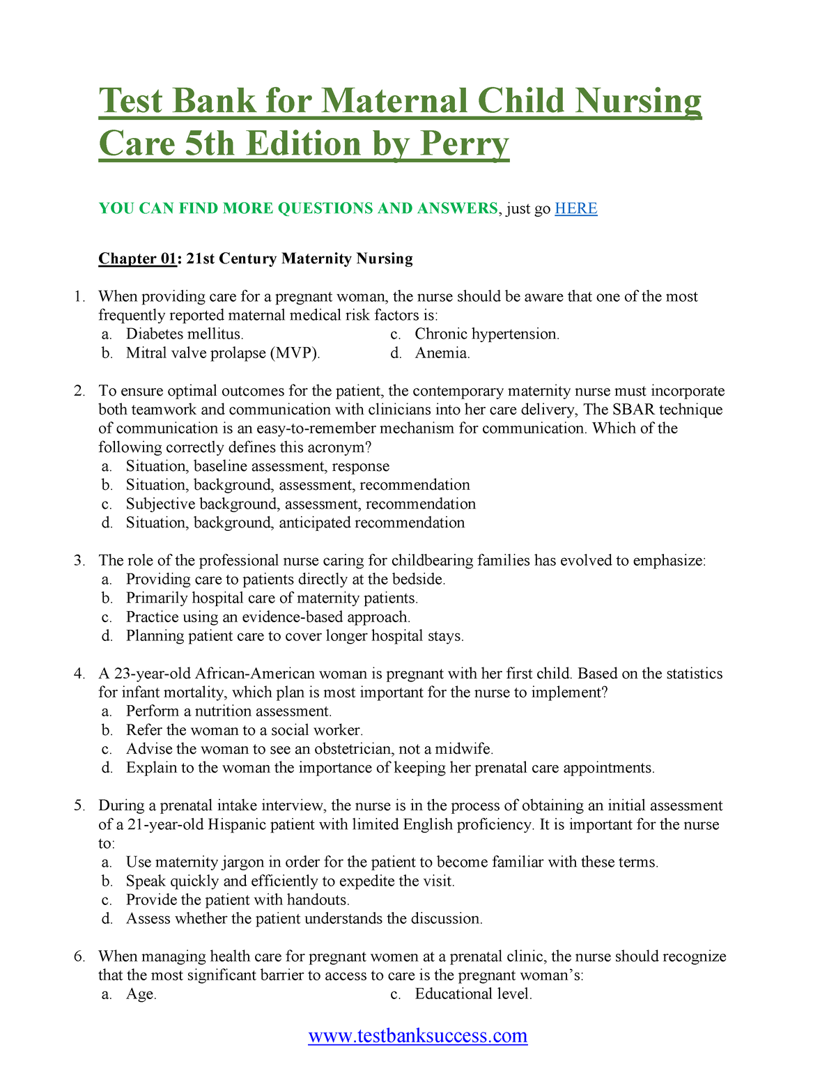 test-bank-for-maternal-child-nursing-care-5th-edition-by-perry