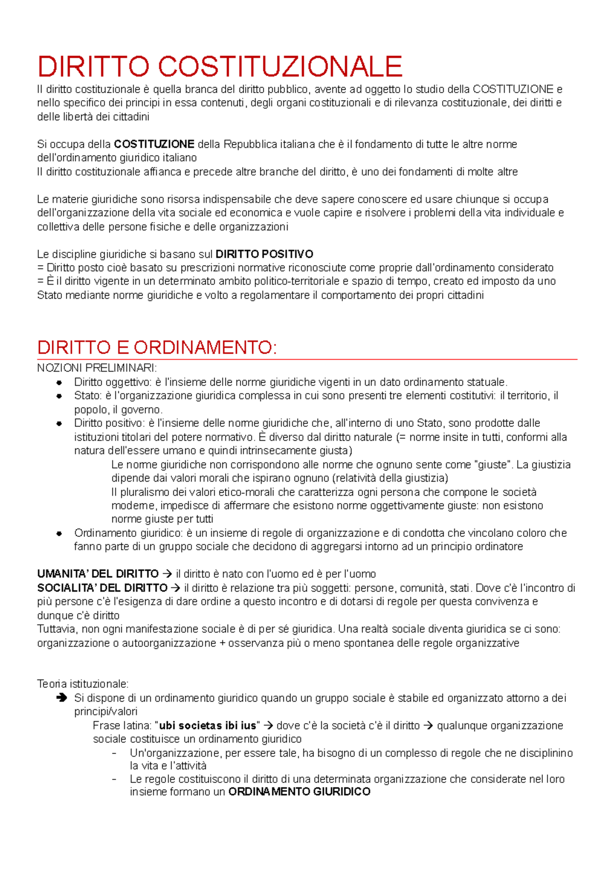 Diritto Costituzionale Stato è giuridica complessa